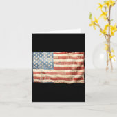 Retro Patchwork Amerikaanse Vlag Patriottisch Graf Kaart (Gele Bloem)