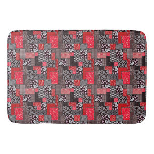 Retro Patchwork Bloemendekenpatroon Badmat