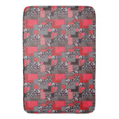 Retro Patchwork Bloemendekenpatroon Badmat (Voorkant Verticaal)