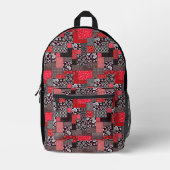Retro Patchwork Bloemendekenpatroon Bedrukte Rugzak (Voorkant)