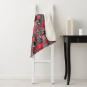Retro Patchwork Bloemendekenpatroon Sherpa Deken (In situ)