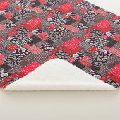 Retro Patchwork Bloemendekenpatroon Sherpa Deken (3/4)