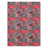 Retro Patchwork Bloemendekenpatroon Tafelkleed (Voorkant)