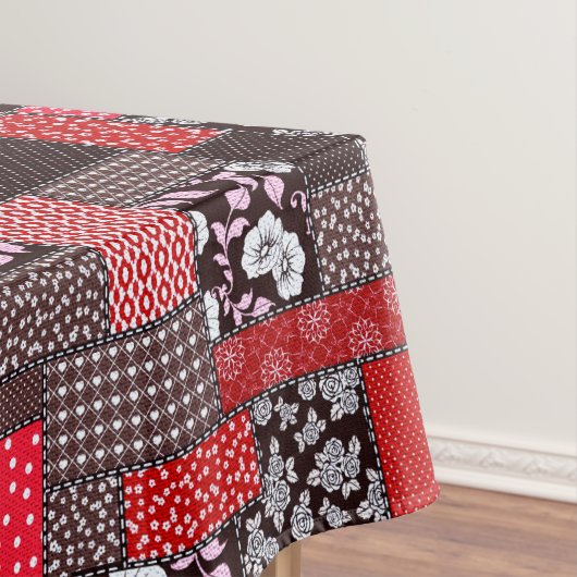 Retro Patchwork Bloemendekenpatroon Tafelkleed (Voorbeeld)