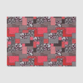 Retro Patchwork Bloemendekenpatroon Tissuepapier (Voorkant)