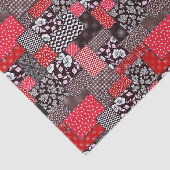 Retro Patchwork Bloemendekenpatroon Tissuepapier (Detail)