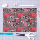 Retro Patchwork Bloemendekenpatroon Tissuepapier (Craft)