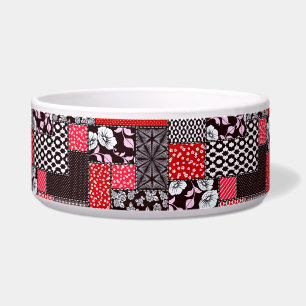 Retro Patchwork Bloemendekenpatroon Voerbakje
