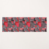 Retro Patchwork Bloemendekenpatroon Yogamat (Voorkant (horizontaal))