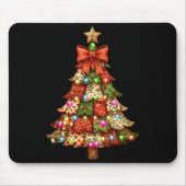 Retro Patchwork Bow Christmas,rustic Country Chris Muismat (Voorkant)