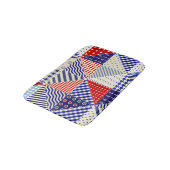 Retro Patchwork Driehoeken Nautische Stijl Badmat (Gekanteld)