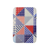 Retro Patchwork Driehoeken Nautische Stijl Badmat (Voorkant Verticaal)