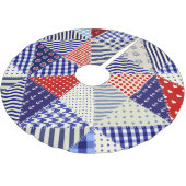 Retro Patchwork Driehoeken Nautische Stijl Kerstboom Rok (Gekanteld)