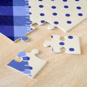 Retro Patchwork Driehoeken Nautische Stijl Legpuzzel (Zijkant)