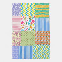 Retro Patchwork Quilt Country Pattern