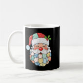 Retro Patchwork Santa Claus Christmas Preppy Xmas  Koffiemok (Links)