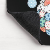 Retro Patchwork Santa Claus Christmas Preppy Xmas Muismat (Hoek)