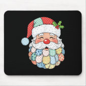 Retro Patchwork Santa Claus Christmas Preppy Xmas Muismat (Voorkant)