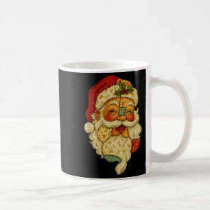Retro Patchwork Sinterklaas Kerst Preppy Vrolijk Koffiemok