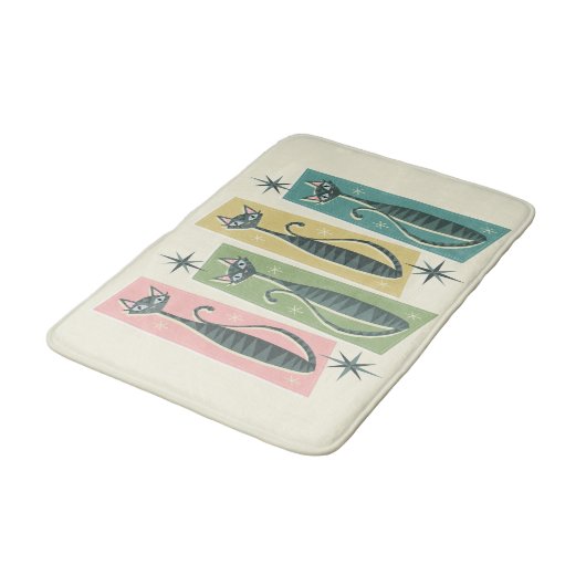 Retro Patchwork Tabbies ©studioxine Badmat (Gekanteld)