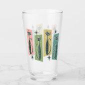 Retro Patchwork Tabbies ©️ studioxine Glas (Voorkant)