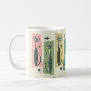 Retro Patchwork Tabbies ©studioxine Koffiemok