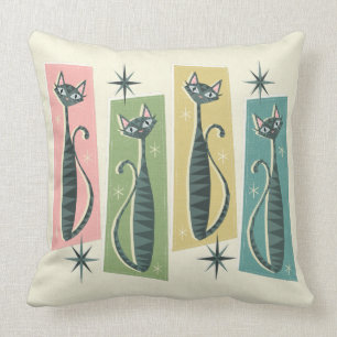 Retro Patchwork Tabbies ©studioxine Kussen