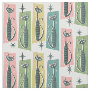 Retro Patchwork Tabbies ©studioxtine 2019 Stof