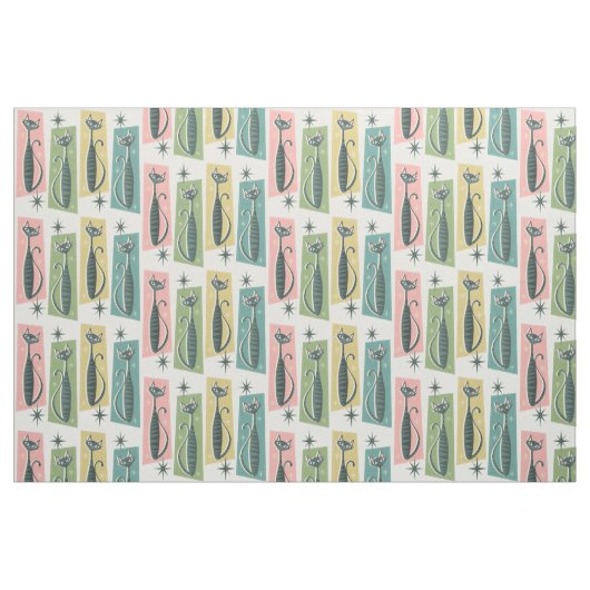 Retro Patchwork Tabbies ©studioxtine 2019 Stof (Fat Quarter)