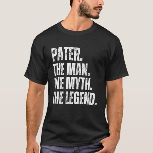 Retro Pater the Man the Myth the Legend Pops Prese T-shirt (Voorkant)
