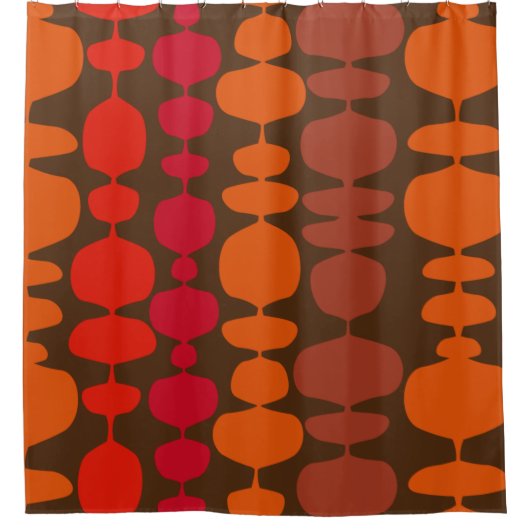 Retro patern douchegordijn (Voorkant)