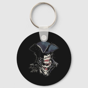 Retro Patriot Defiant sinds 1776 Amerikaanse vlag Sleutelhanger