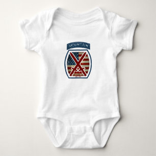 Retro Patriotic 10th Mountain Division Romper