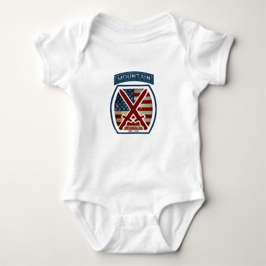 Retro Patriotic 10th Mountain Division Romper (Voorkant)