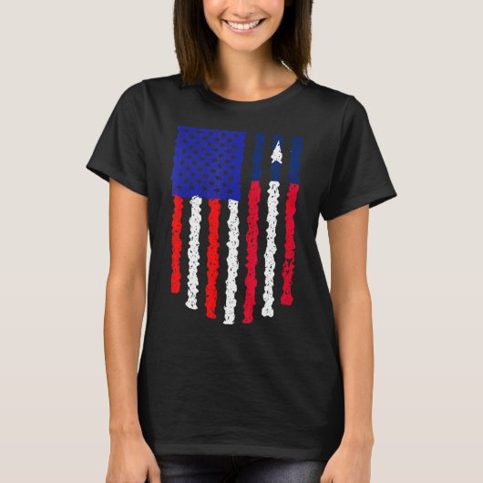 Retro Patriotic American Liberia vlag verhit T-shirt (Voorkant)