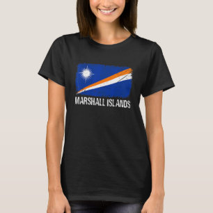 Retro Patriotic Mannen Women Marshall Islands Flag T-shirt