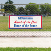 Retro Patriotic Red White God zonder Amerika Spandoek (Insitu)