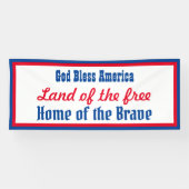 Retro Patriotic Red White God zonder Amerika Spandoek (Horizontaal)