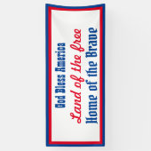 Retro Patriotic Red White God zonder Amerika Spandoek (Verticaal)