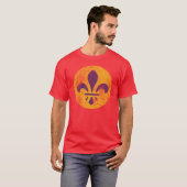 Retro Patriotic St Louis Flag Fleur De Lis T-shirt (Voorkant volledig)