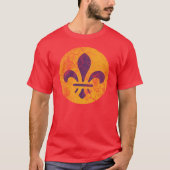 Retro Patriotic St Louis Flag Fleur De Lis T-shirt (Voorkant)