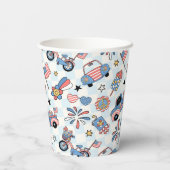 Retro Patriotic USA 4 juli Papieren Bekers (Achterkant)