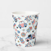 Retro Patriotic USA 4 juli Papieren Bekers (Links)