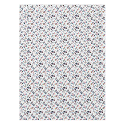 Retro Patriotic USA 4 juli Tafelkleed (Voorkant)