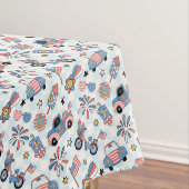 Retro Patriotic USA 4 juli Tafelkleed (Voorbeeld)