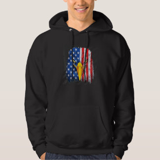 Retro Patriotic USA I American Flag I Retro 4th Ju Hoodie