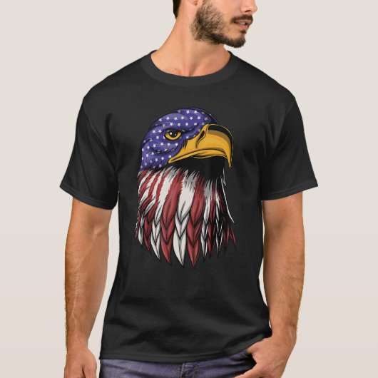Retro Patriotic USA I American Flag I Retro 4th Ju T-shirt (Voorkant)