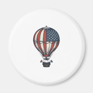 Retro Patriottisch Heet Luchtballon Shirt Ontwerp_ Magneet