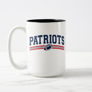 Retro patriottisch ontwerp mannen vrouwen kind, gr tweekleurige koffiemok