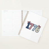 Retro Patriottische 1776 Lint Shirt Ontwerp_1 Planner (Display)